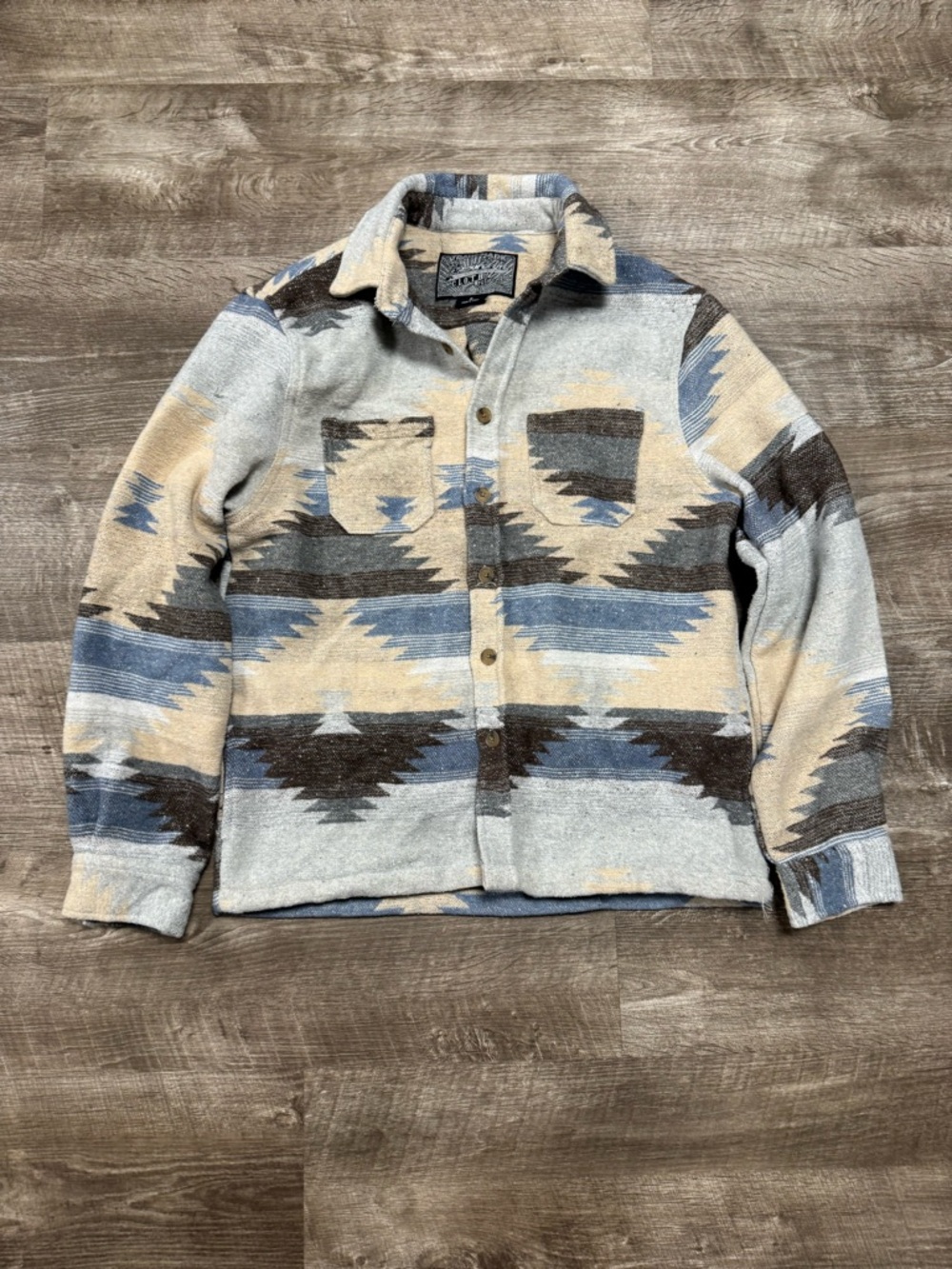Brooklyn Cloth Aztec Flannel Jacket Size Small